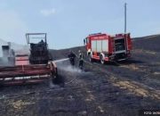 U požaru u Pilici izgorio je kombajn i 12 duluma pšenice (FOTO)
