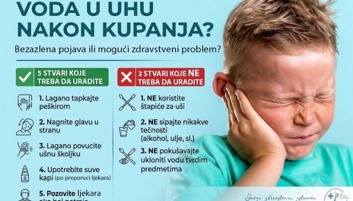 Voda u uhu nakon kupanja – Bezazlena pojava ili mogući zdravstveni problem