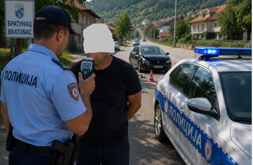 Pijan izazvao saobraćajnu nezgodu, uhapšeni vozač imao čak 1,90 promila alkohola u krvi