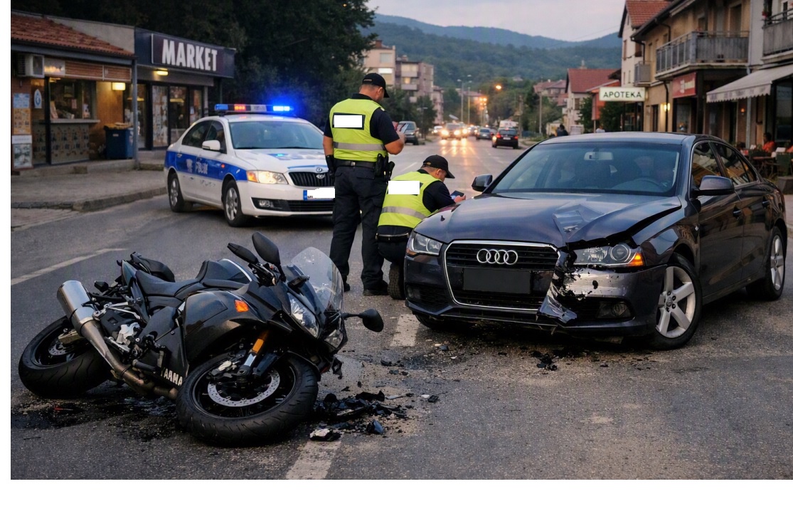 Motociklista povrijeđen u saobraćajnoj nezgodi kod Bratunca