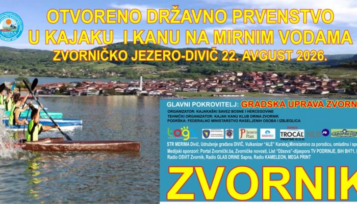 Zvorničko jezero domaćin velikog kajakaškog spektakla: U Divič stižu klubovi iz cijele BiH i Srbije