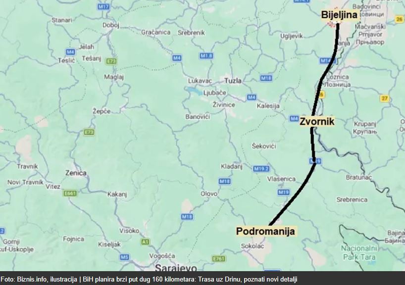 BiH planira brzi put dug 160 kilometara: Trasa uz Drinu, poznati novi detalji