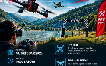 BRZINA, TEHNOLOGIJA I DRINA: Polom u subotu domaćin trka FPV dronova