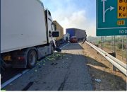 Lančani sudar kod Kuzmina, učestvovalo 10 VOZILA (FOTO)