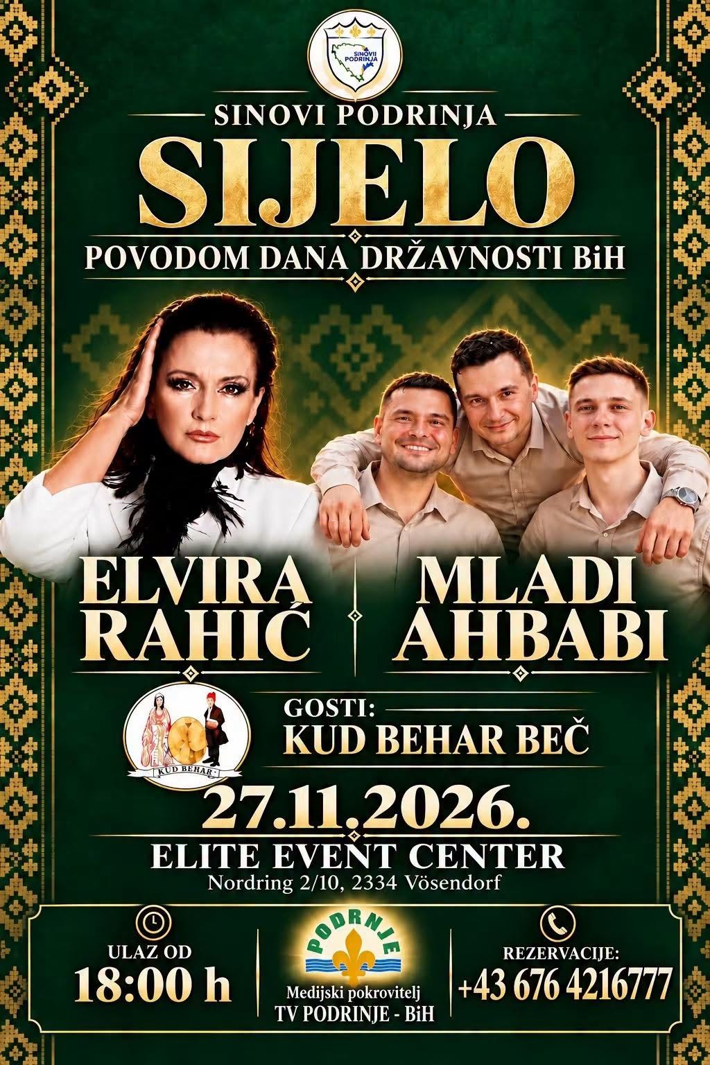 Udruženje „Sinovi Podrinja“ organizuje sijelo povodom Dana državnosti BiH u Austriji